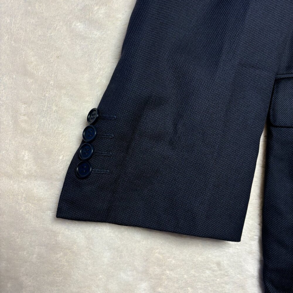 Canali Mens Blazer Size 56 Navy Blue Two Button Sport Coat Jacket Italy Wool - Picture 2 of 14
